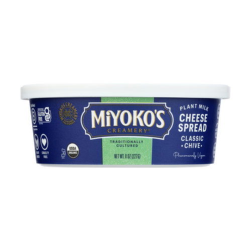 Miyoko's Creamery Classic Chive Plant Milk Cheese Spread