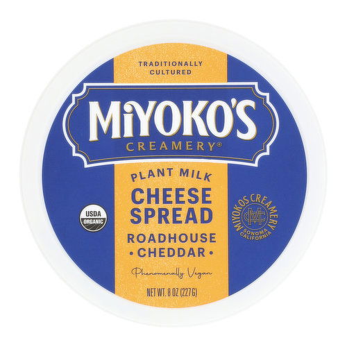 Miyoko's Creamery Roadhouse Cheddar Plant Milk Cheese Spread