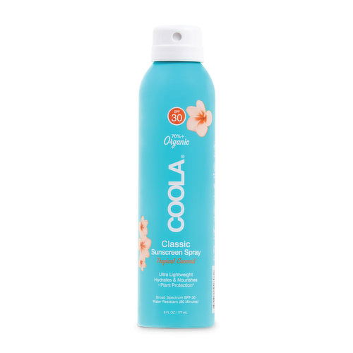 Coola Classic Body Organic Sunscreen Spray SPF 30 - Tropical Coconut