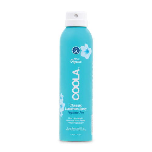 Coola Classic Body Organic Sunscreen Spray SPF 50 - Fragrance Free