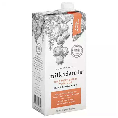 Milkadamia Vanilla Macadamia Milk, Unsweetened