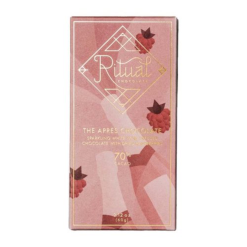 Apres Champagne Raspberry Dark Chocolate Bar