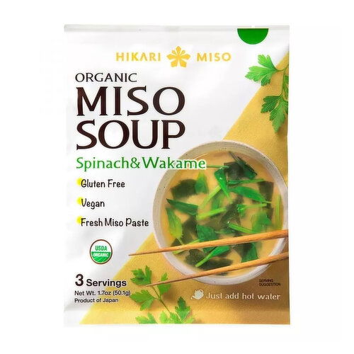 Hikari Organic Instant Spinach and Wakame Miso Soup