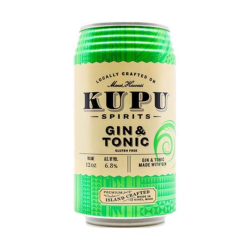 Kupu Spirits, Gin & Tonic, Can