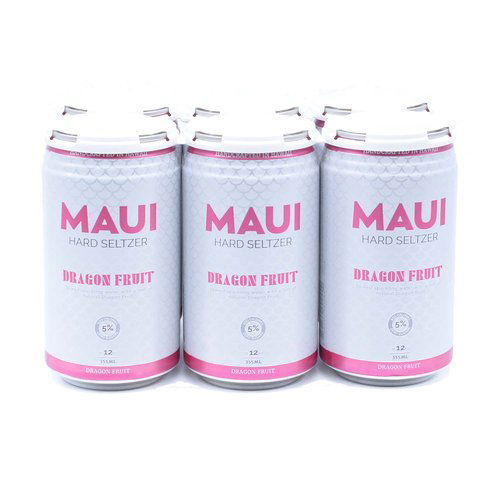 Maui Dragonfruit Hard Seltzer, Cans (Pack of 6)