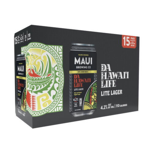 Maui Brewing Da Hawaii Life Lite Lager (15-pack)