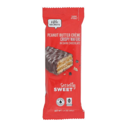 Little Secrets Peanut Butter Crème Crispy Wafers in Dark Chocolate