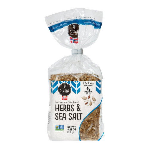 Sigdal Bakeri Crispbread Herbs & Sea Salt