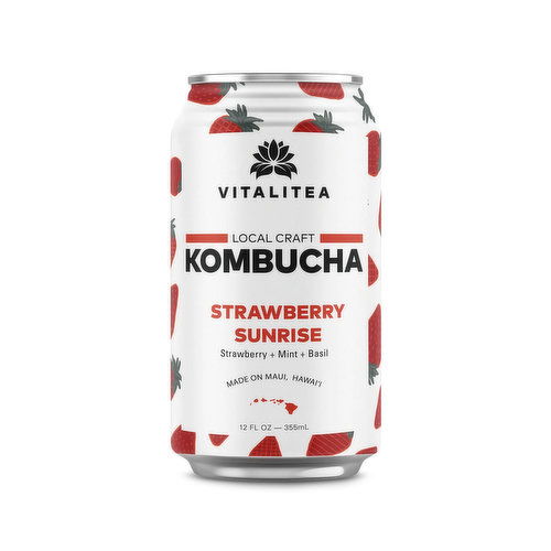 Vitalitea Kombucha Strawberry Sunrise