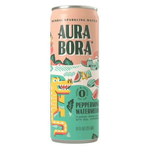 Aura Bora Sparkling Water Watermelon Peppermint