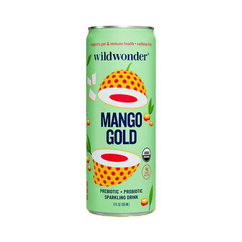 Wildwonder Mango Gold Probiotic Sparkling Drink