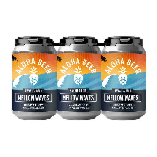 Aloha Beer Mellow Waves Beer Cans (6-pack)