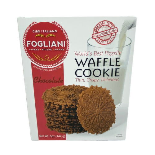 Fogliani Chocolate Pizzelle Waffle Cookies