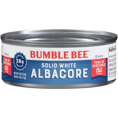 Bumble Bee Solid White Albacore Tuna, Vegetable Oil