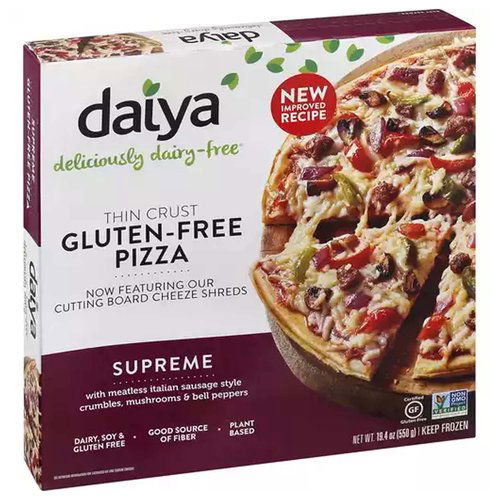 Daiya Thin Crust Pizza, Supreme, Gluten-Free