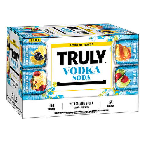 Truly Vodka Seltzer Twist of Flavor Mix (8-pack)