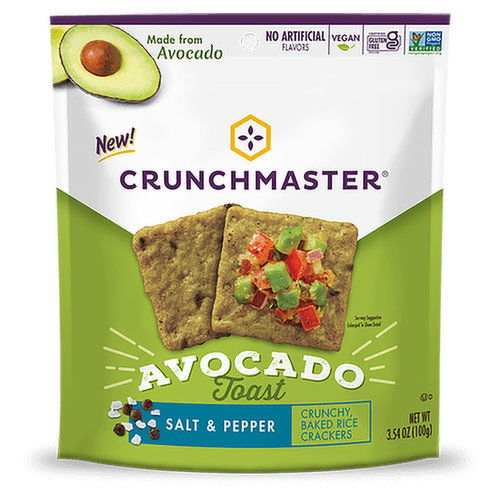 Crunchmaster Avocado Toast Crackers Salt & Pepper