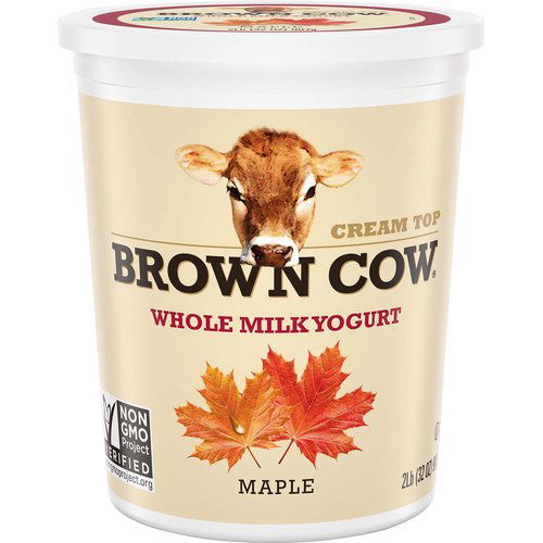 Brown Cow Cream Top Whole Milk Yogurt, Maple