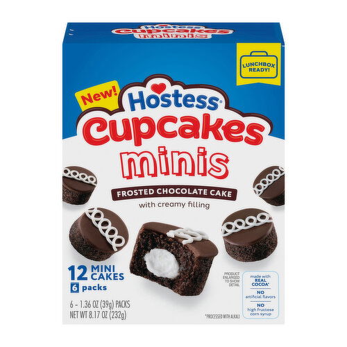 Hostess Mini Chocolate Cupcakes 6ct