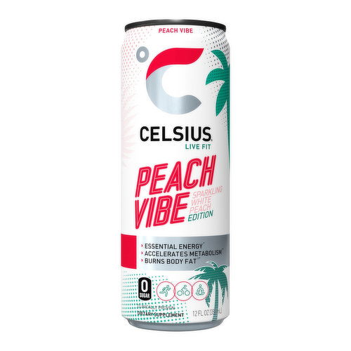 Celsius Sparkling Peach Vibe Energy Drink