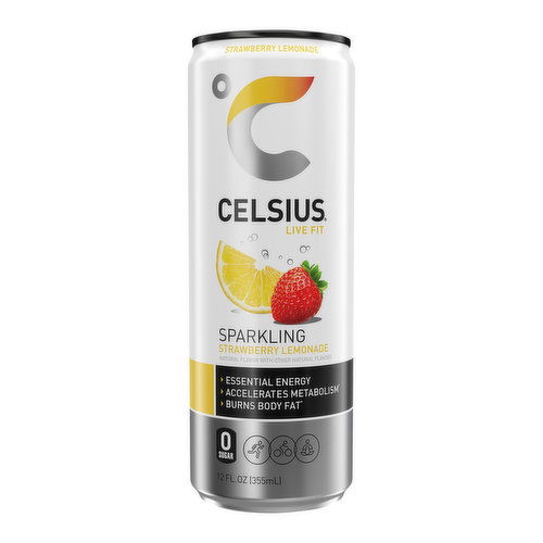 Celsius Live Fit Sparkling Strawberry Lemonade