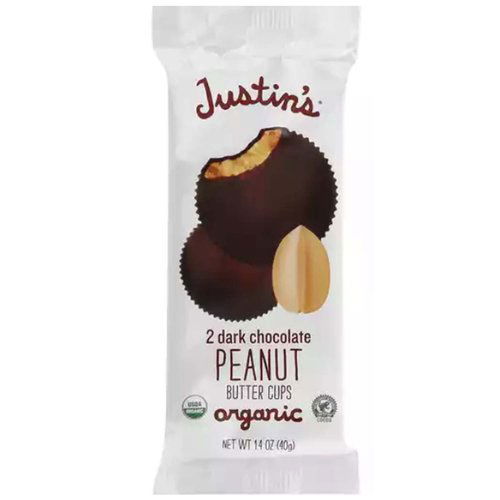 Justin's Organic Peanut Butter Cups, Dark Chocolate