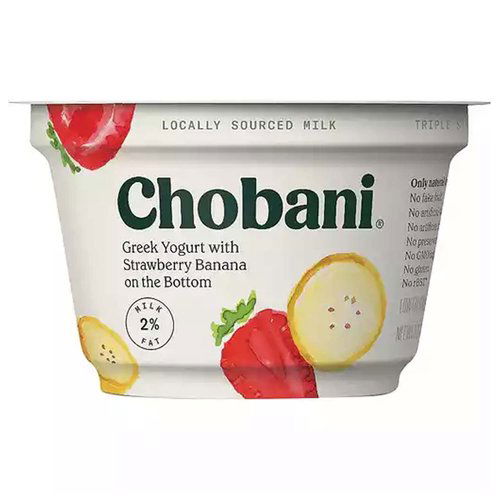 Chobani Low Fat Greek Yogurt, Strawberry Banana