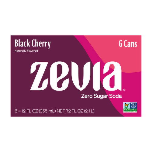 Zevia Black Cherry Zero Sugar Soda (6-pack)