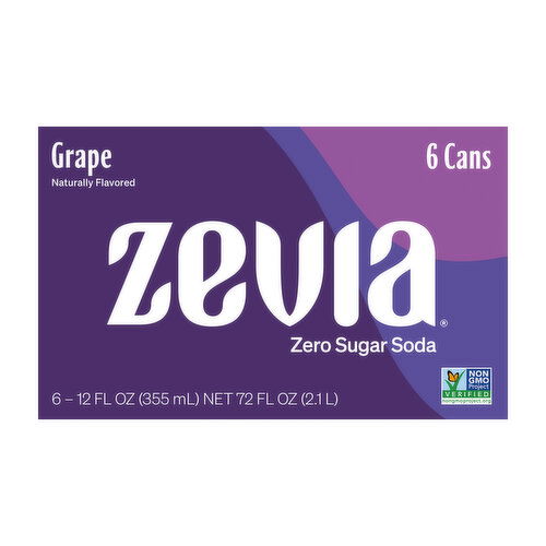 Zevia Grape Zero Sugar Soda (6-pack)
