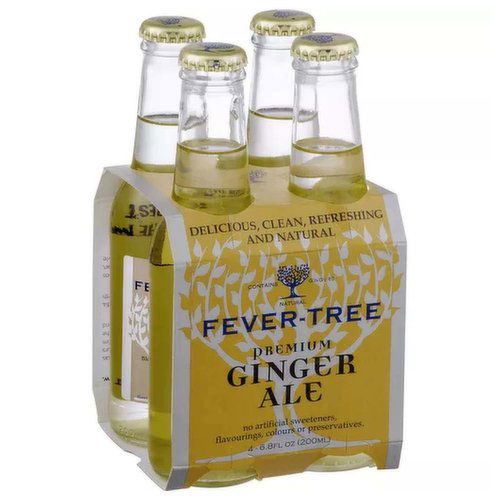 Fever Tree Ginger Ale, Bottles (Pack of 4)