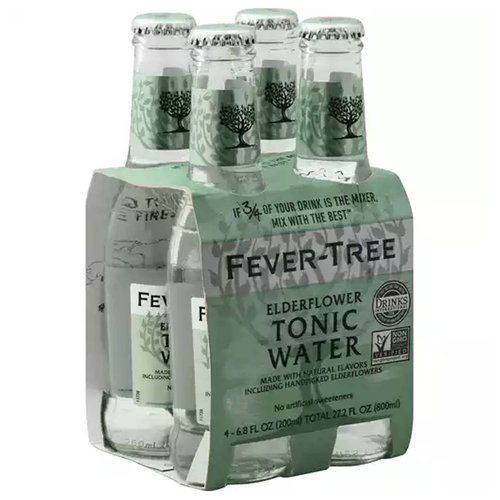 Fever-Tree Elderflower Tonic Water, Bottles (Pack of 4)