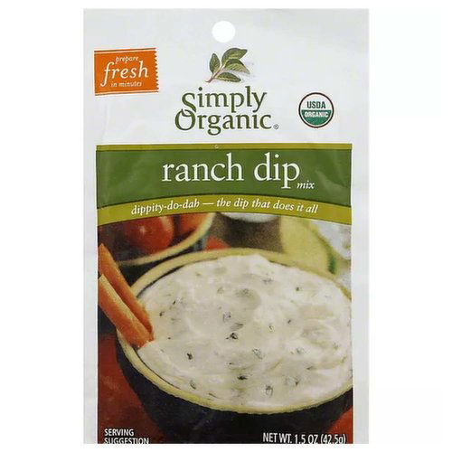 Simply Organic Certified Organic Ranch Dip Mix