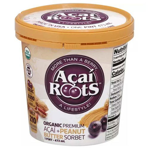 Acai Roots Organic Acai Peanut Butter Sorbet