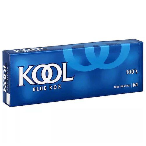 Kool Blue Cigarettes, 100's, Box