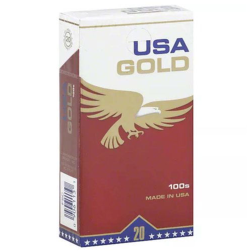 USA Gold Red Cigarette, 100's, Box