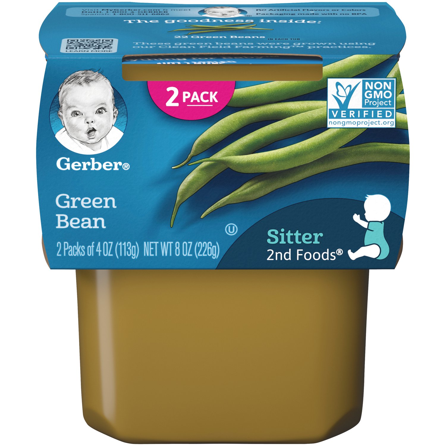 Gerber 2nd Baby Food, Green Bean - Foodland