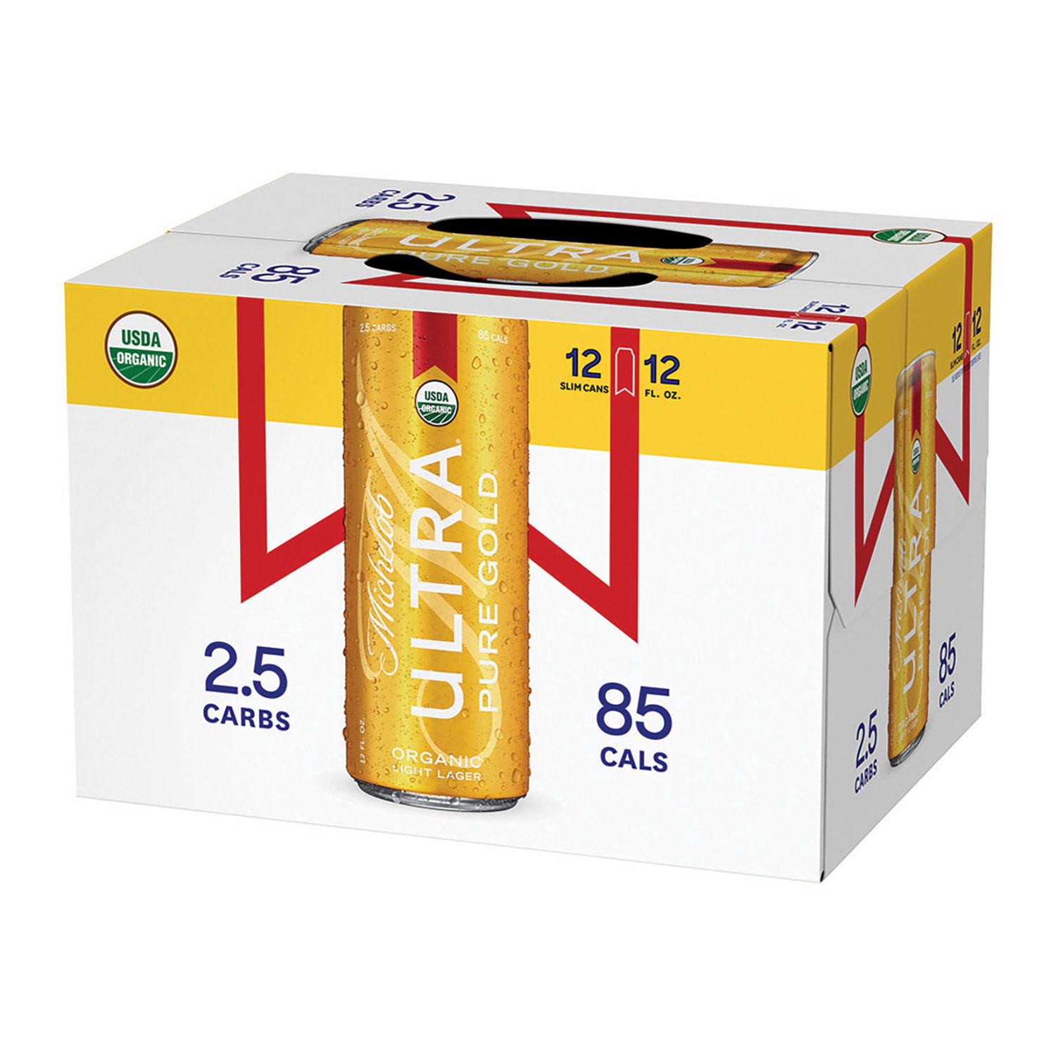 Michelob Ultra Pure Gold, Organic Light Lager, Cans (Pack of 12