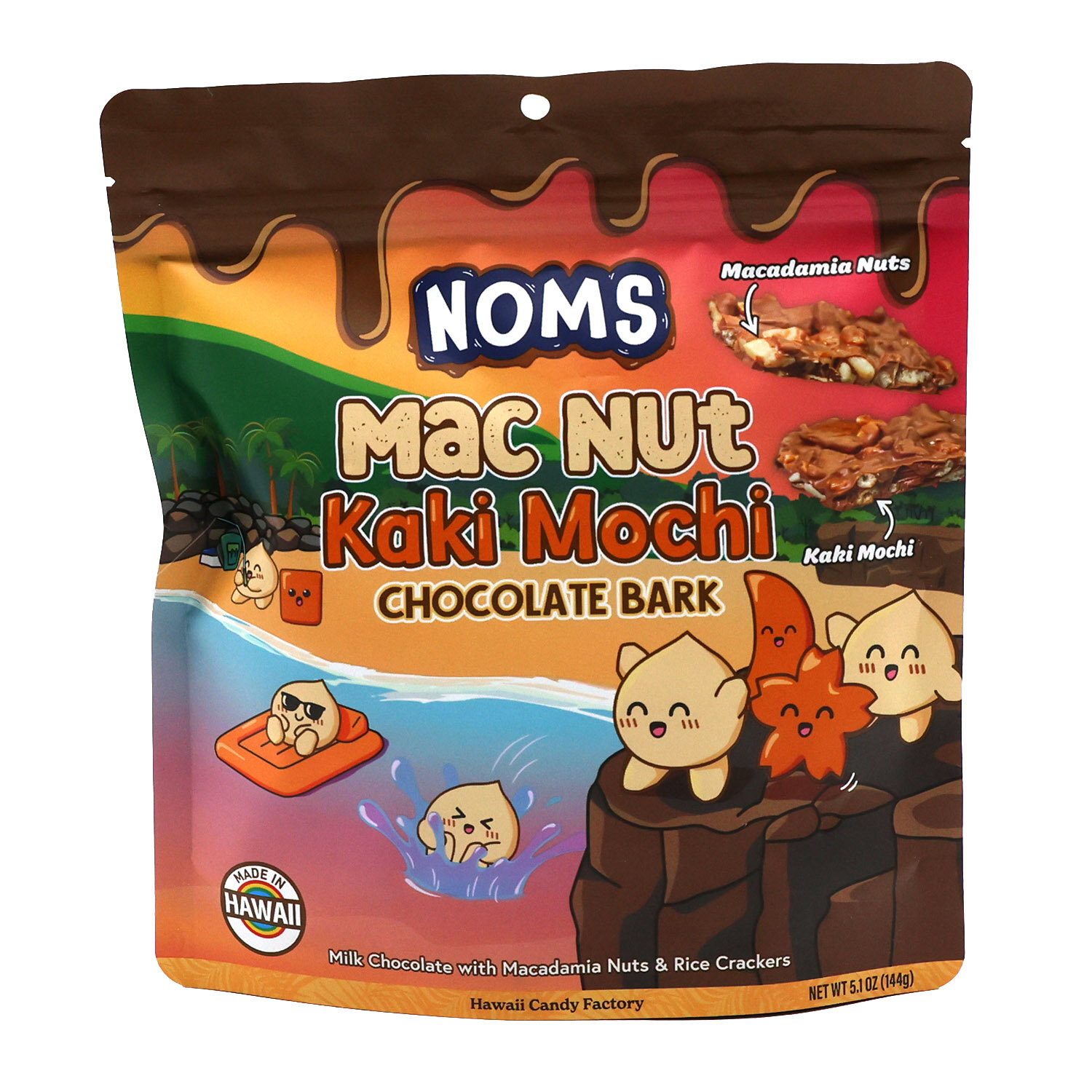 Noms Kaki Mochi Macnut Bark - Foodland