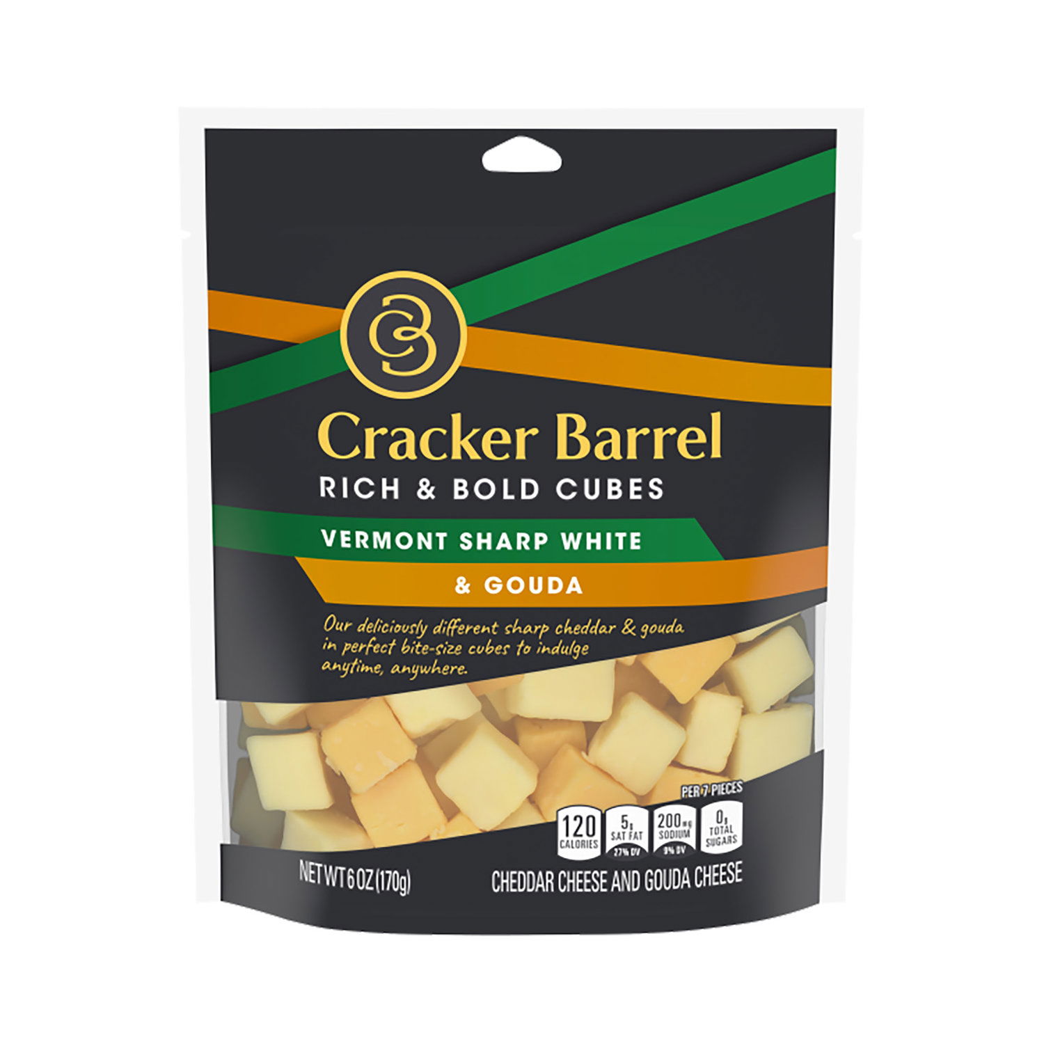 チャーリー Cracker Barrel Snacking Cube Vermont Sharp White Cheddar and