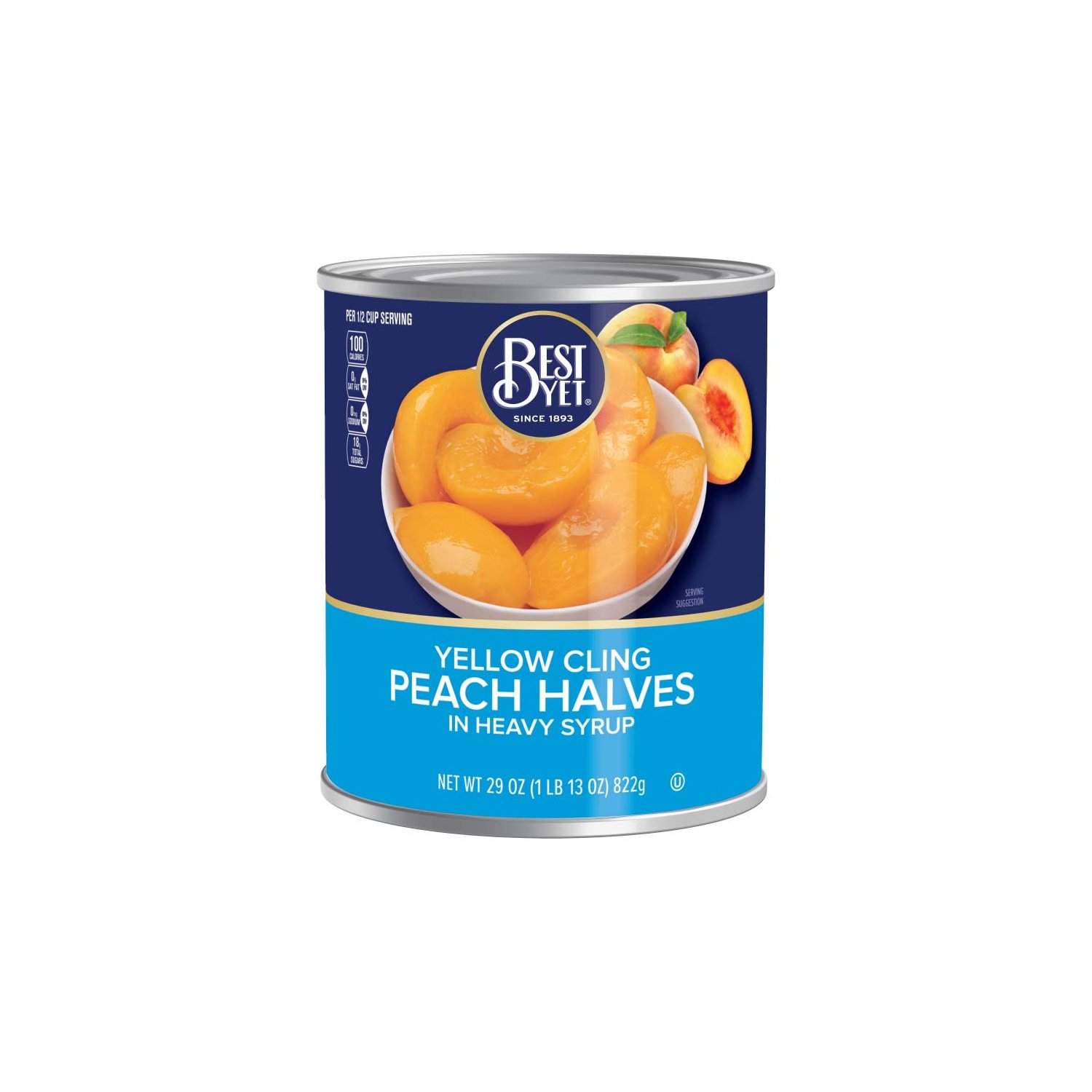 bettergoods Yellow Cling Peach Halves in Light Syrup with