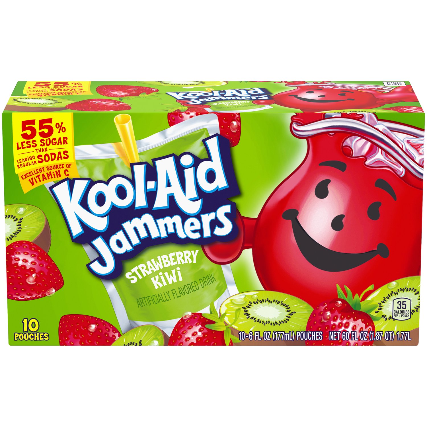 Kool-Aid Jammers Strawberry Kiwi Drink,10 count - Foodland