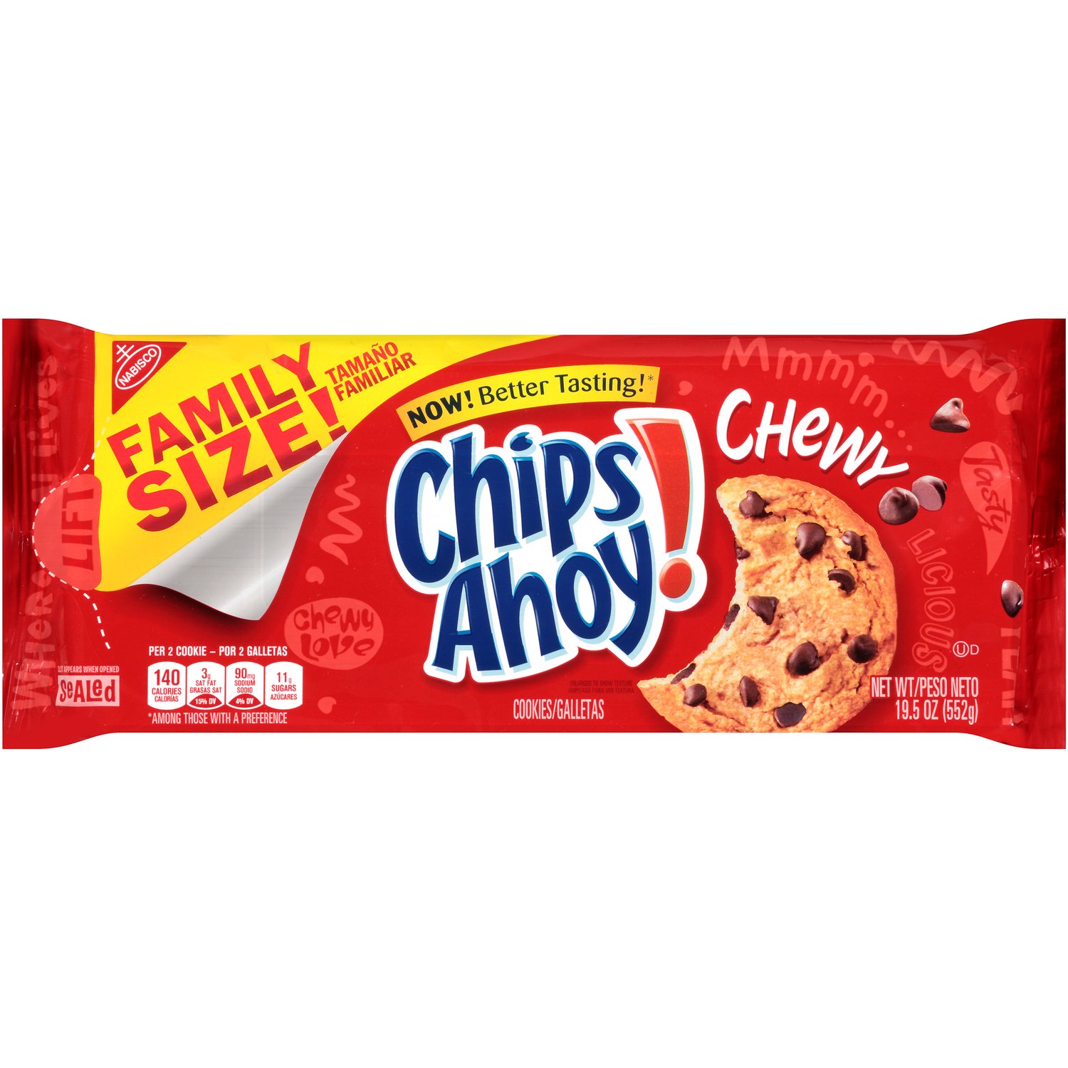 CHIPS AHOY! Chewy Chocolate Chip Cookies, Family Size, 19.5