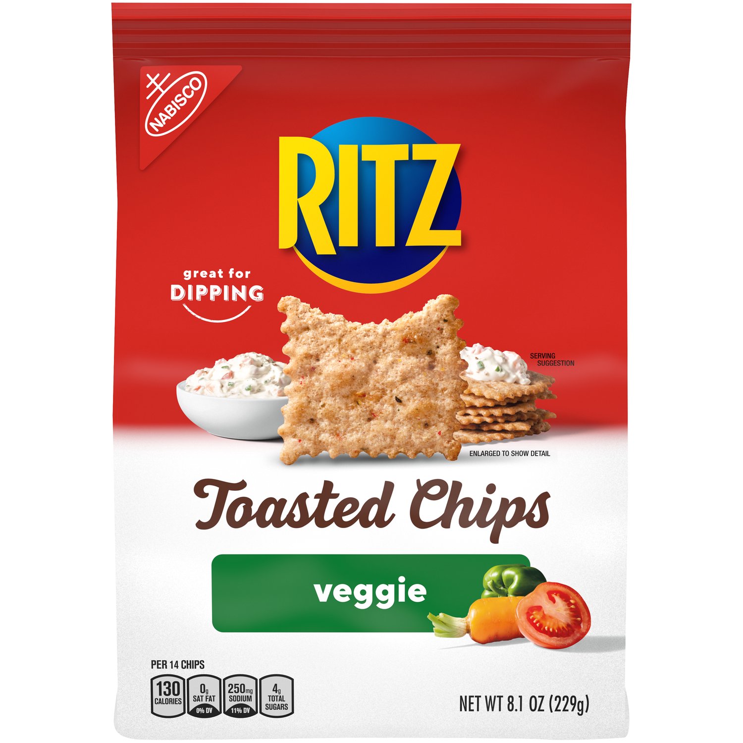 RITZ Toasted Chips Veggie, 8.1 oz - Foodland