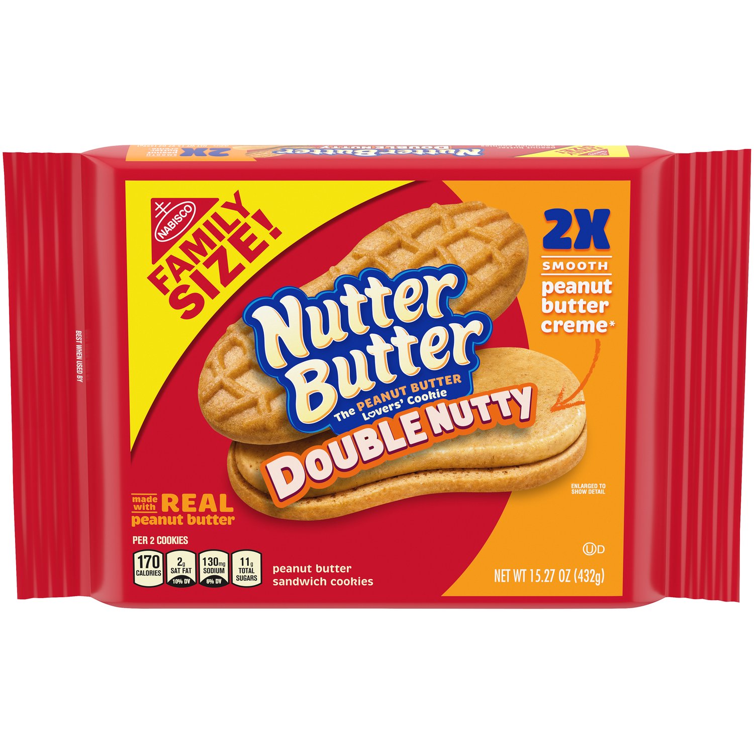 ユウコrin様Nutter Butter Doubleファミリーsize 5袋 Nutter Butter Double Nutty Peanut Butter Sandwich Cookies, Family