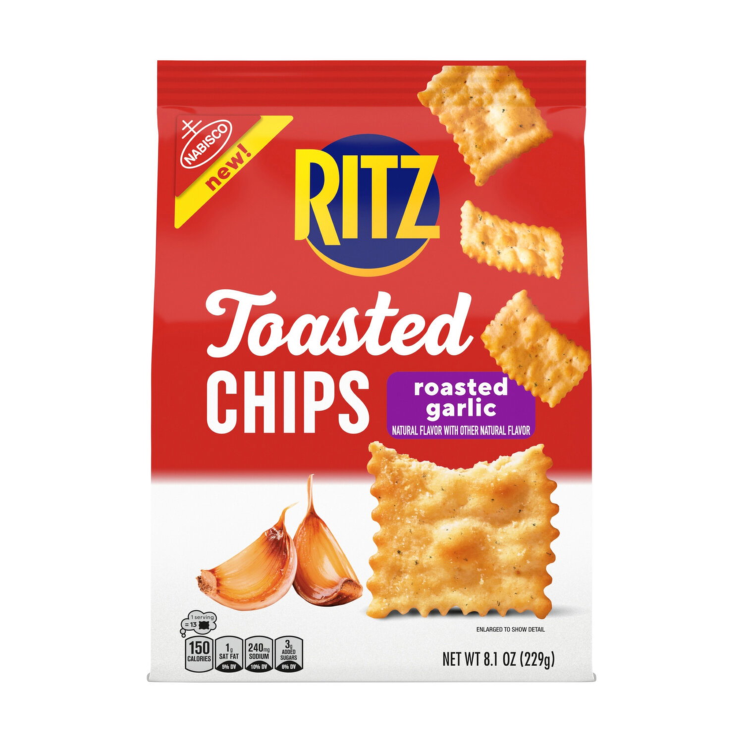 Ritz Toasted Chips Roasted Garlic Crackers - Foodland