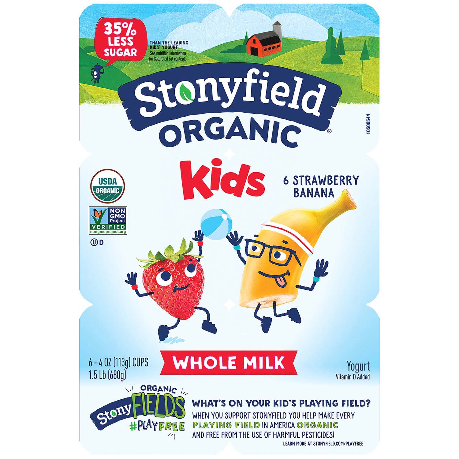 Stonyfield Organic Kids Yogurt, Strawberry Banana (Pack of 6