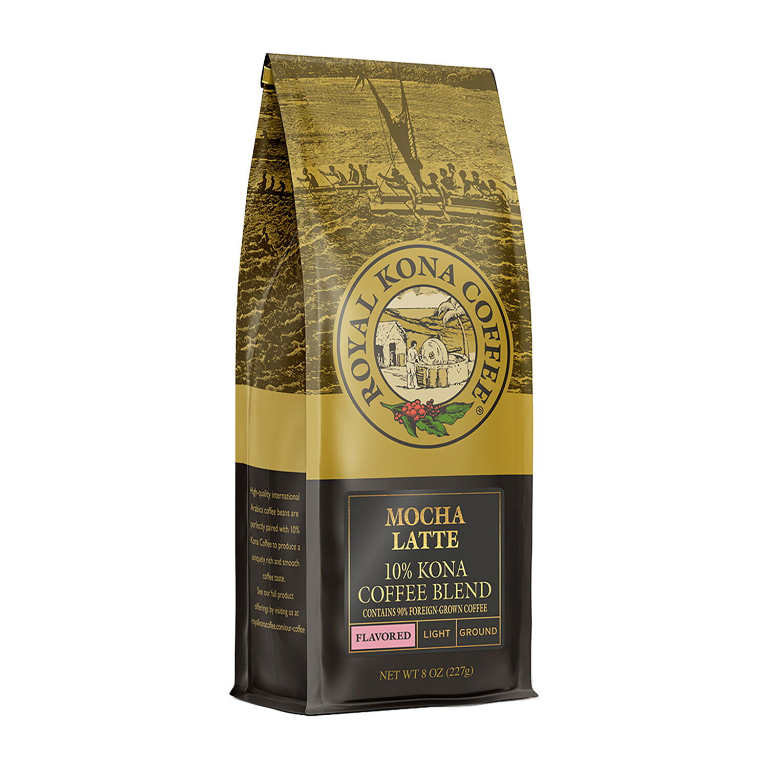 Royal Kona Mocha Latte 10% Kona Blend Ground Coffee - Foodland