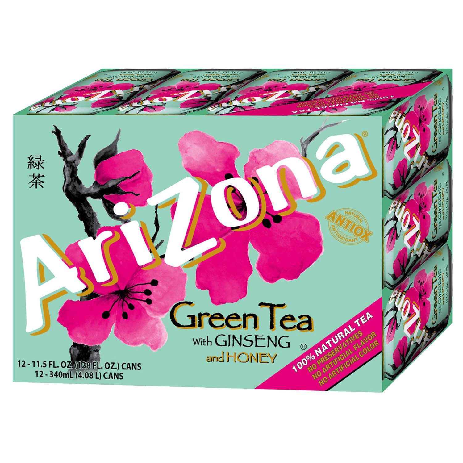 Arizona Green Tea, Cans (Pack of 12) - Foodland