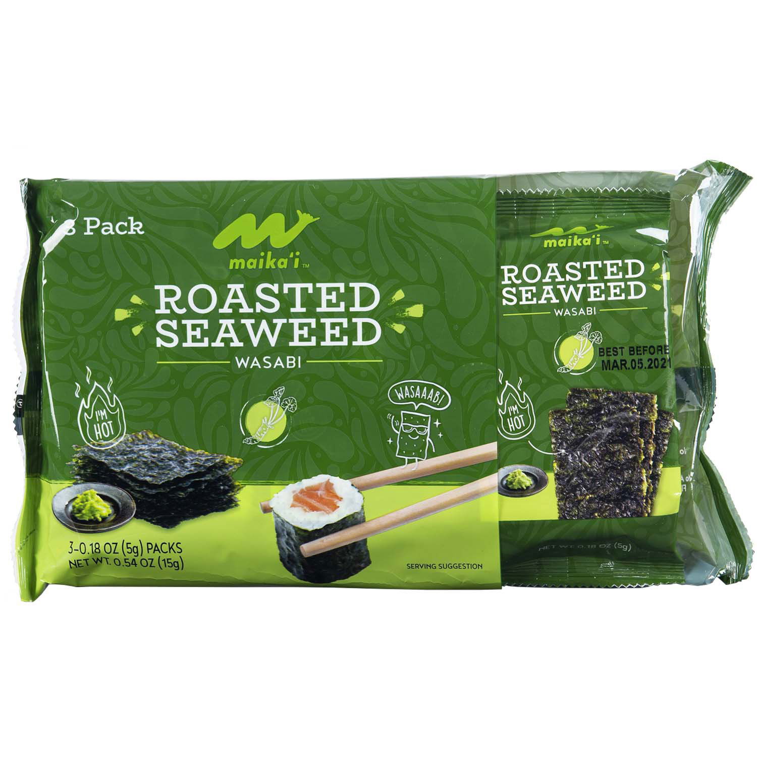 Maika`i Organic Roasted Wasabi Seaweed - Foodland