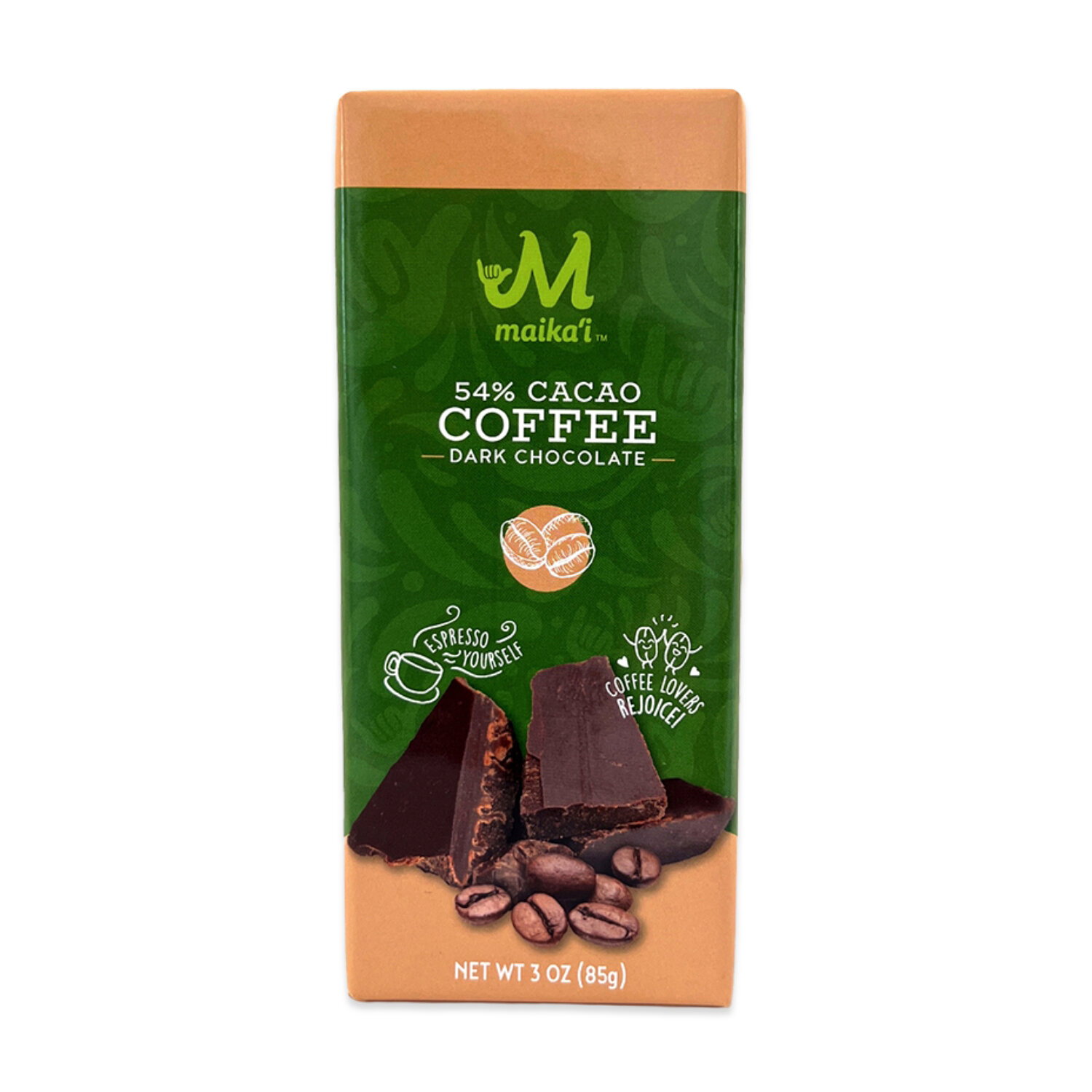 Maika`i Coffee 54% Cacao Dark Chocolate Bar - Foodland
